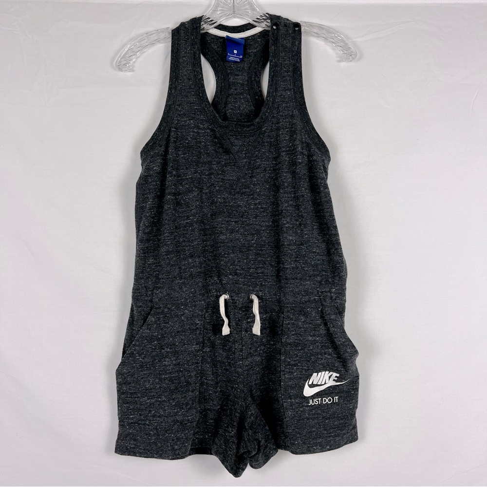 NIKE • Gray Organic Cotton Blend Size Romper Small